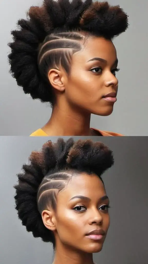 High Top Hairstyles for Long Natural Hair