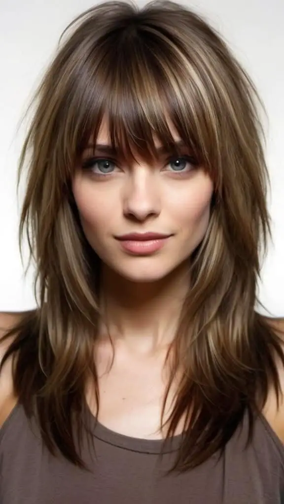 Layers with Long Bangs Long Layered Haircuts with Bangs