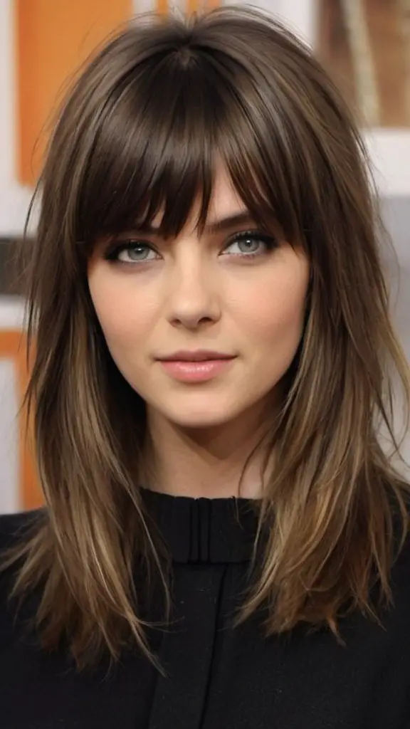Layers with a Side Parted Bangs Long Layered Haircuts with Bangs