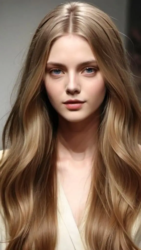 Long Hair with Centre Parting Long Open Hair Hairstyles