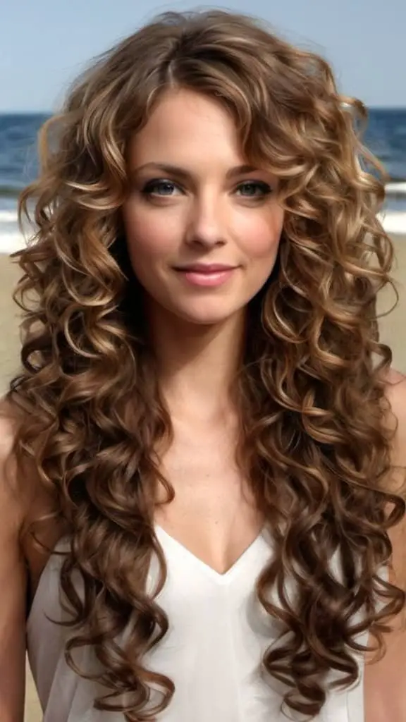 Long Layered Beach Curls Long Curly Hairstyles