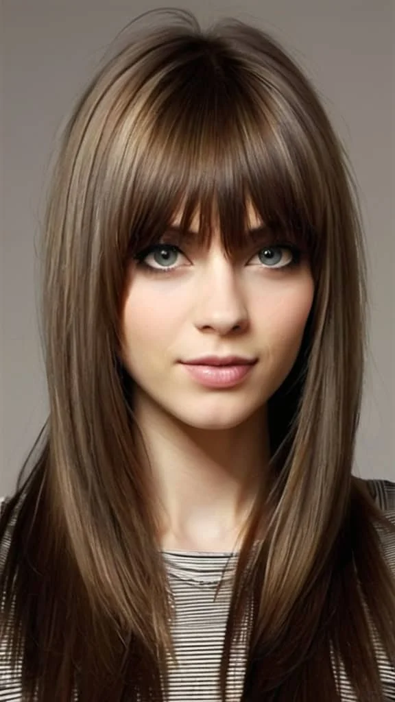 Long Layered Hair with Fringe Hairstyles for Long Straight Hair