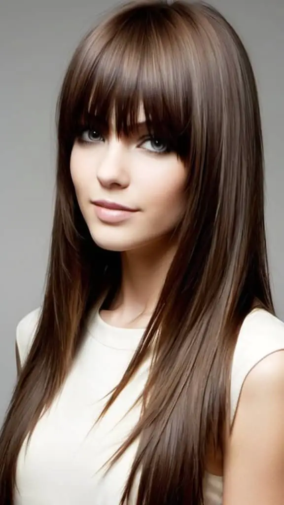 Long Layerless Cut Hairstyles for Long Straight Hair