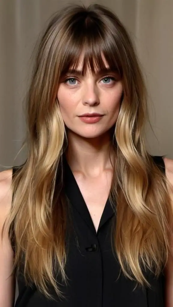 Long Layers with Curtain Bangs Long Open Hair Hairstyles