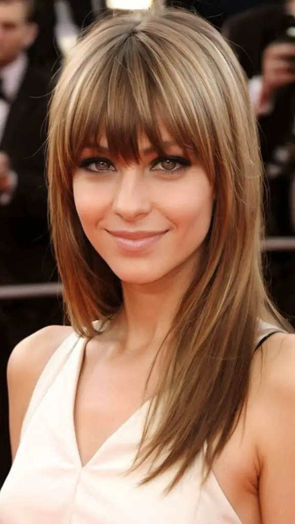Long Layers with Side-Swept Bangs Hairstyles for Long Straight Hair