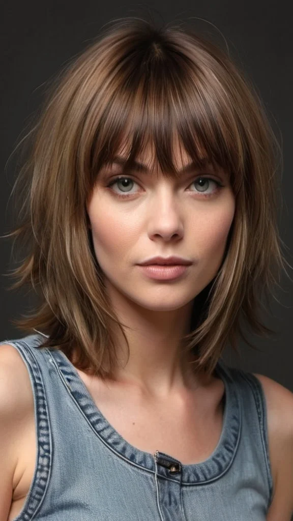 Long Shag and Bangs Long Shag Haircuts