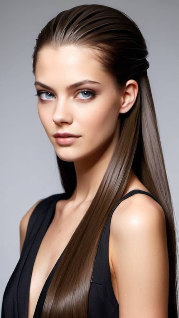 Long Slicked Back Hair Long Open Hair Hairstyles