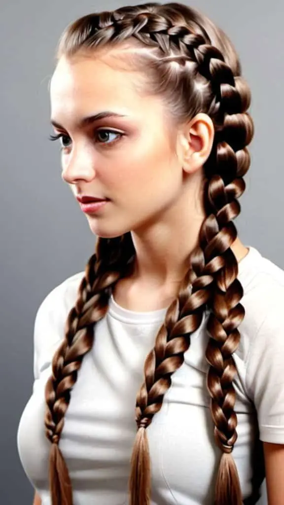 Looped Side Braids Braided Hairstyles for Long Hair