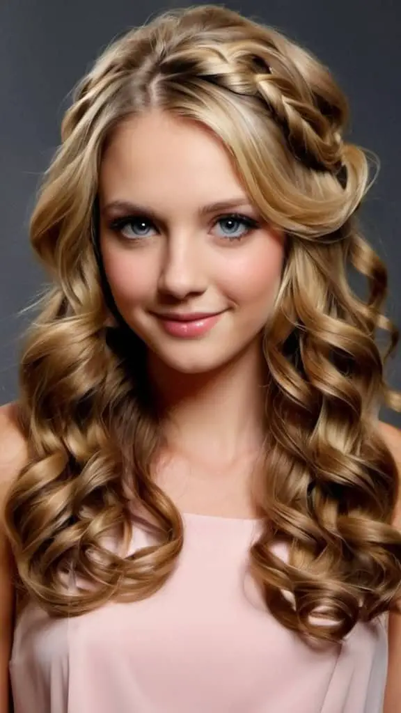 Loose Curls Prom Hairstyles for Long Hair