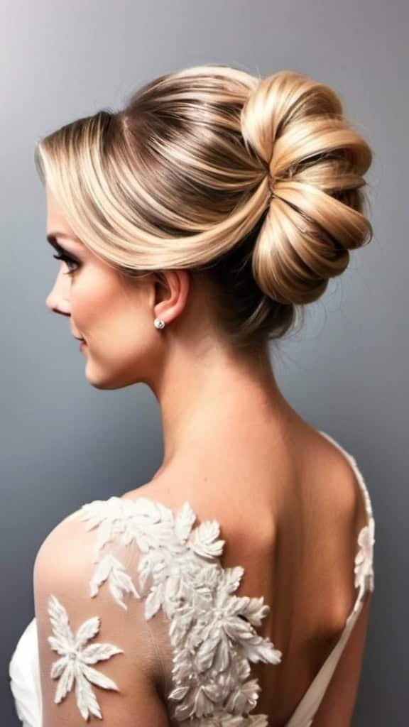 Low Bridal Bun Creative Updo Ideas for Short Hair