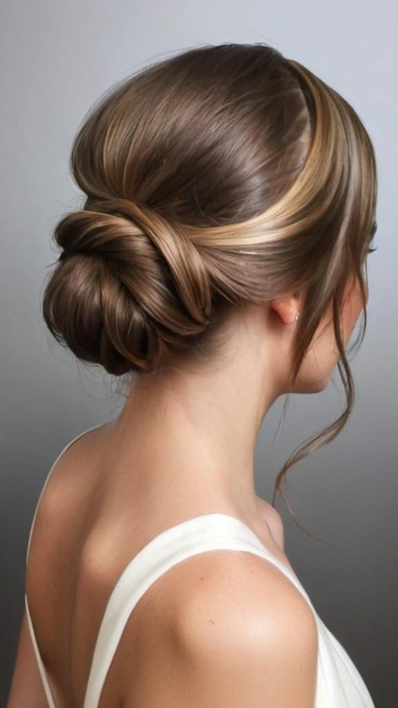 Low Bun Prom Hairstyles for Long Hair