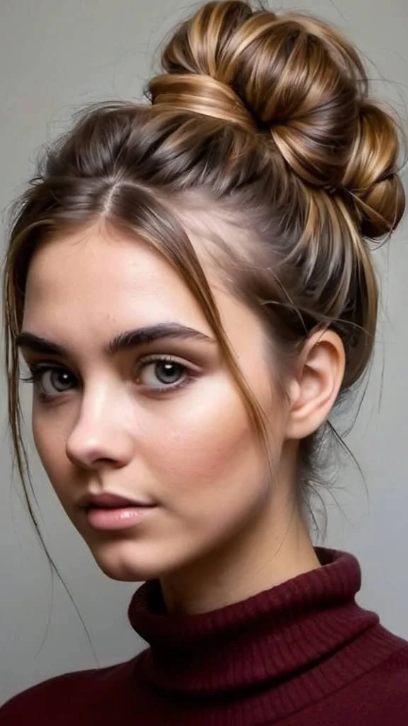 Messy Bun Fall Hairstyles for the Autumn