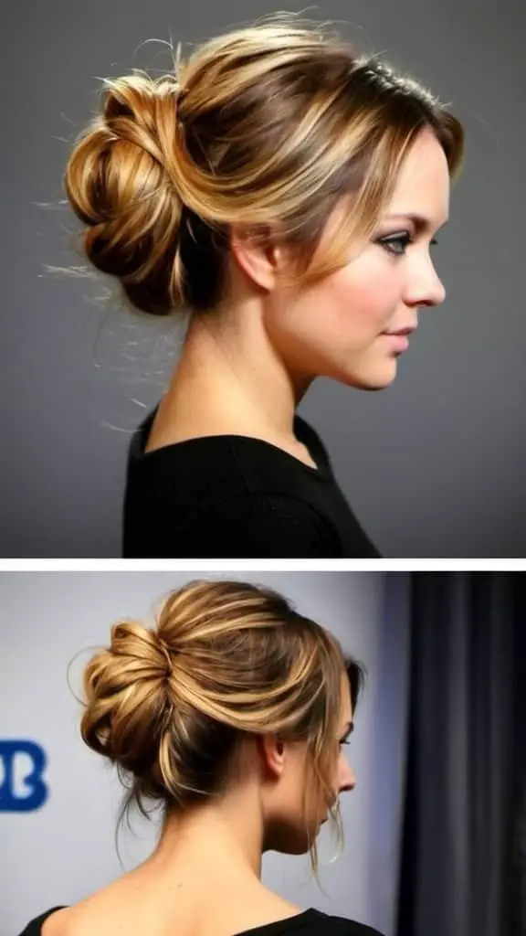 Messy Low Bun Casual Updos for Long Hair