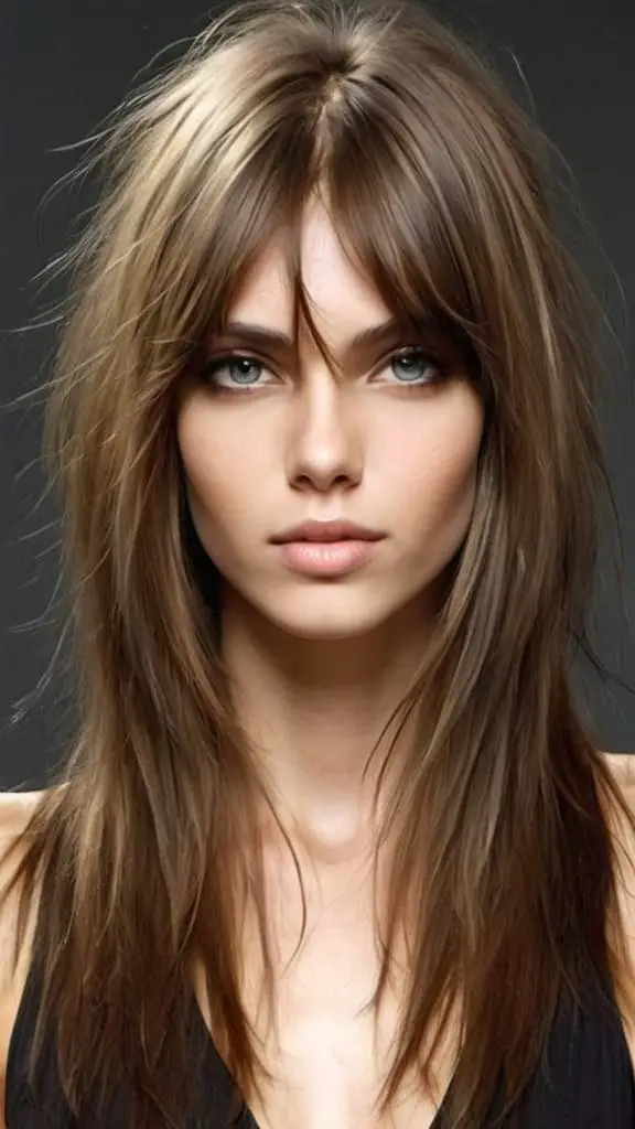 Messy Razored Long Haircut Hairstyles for Long Thin Hair