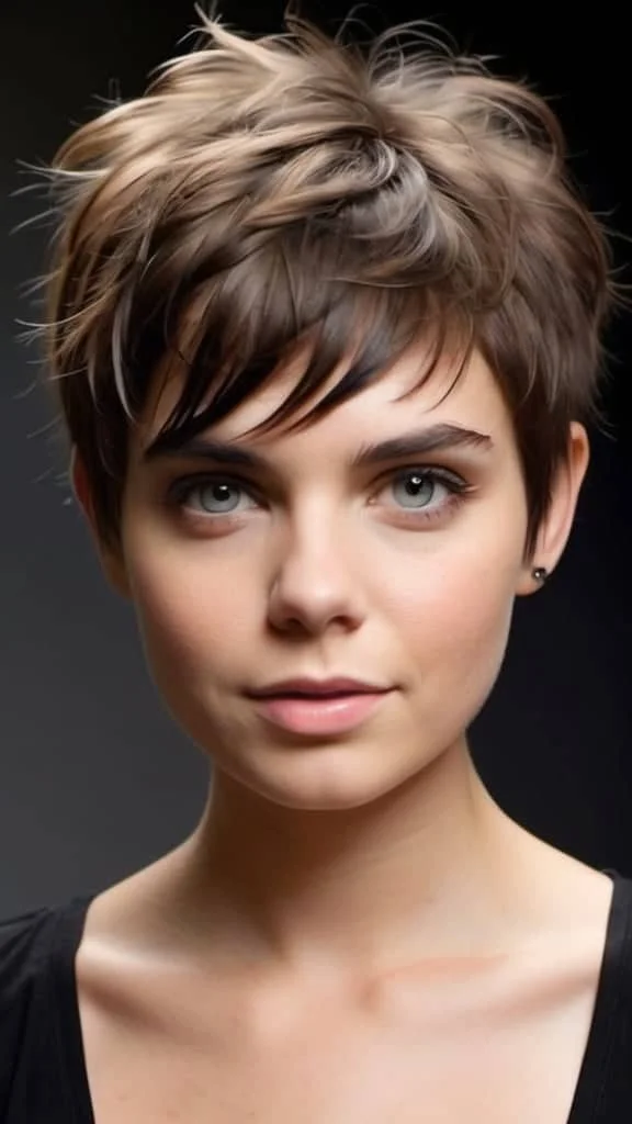 Messy Shaggy Pixie Cut Short Hairstyles for Fine Hair