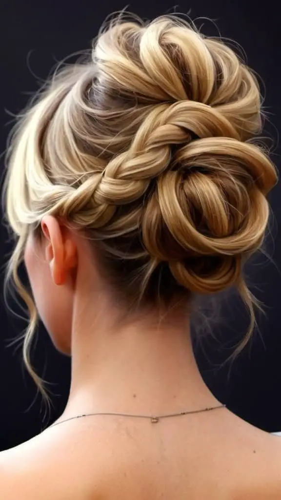 Messy Updo with Twisted Sections Casual Updos for Long Hair