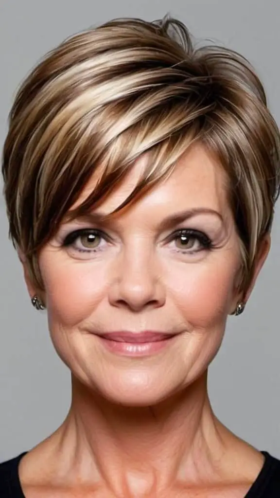 Mod-inspired Mixie Simple Short Hairstyles for Women over 50