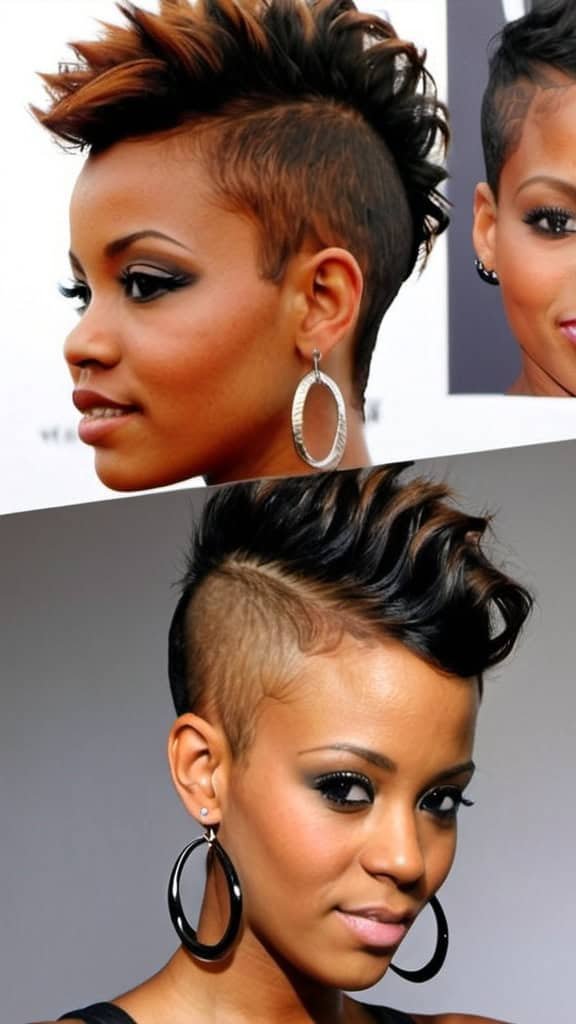 Mohawk Short Hairstyles for Black Women