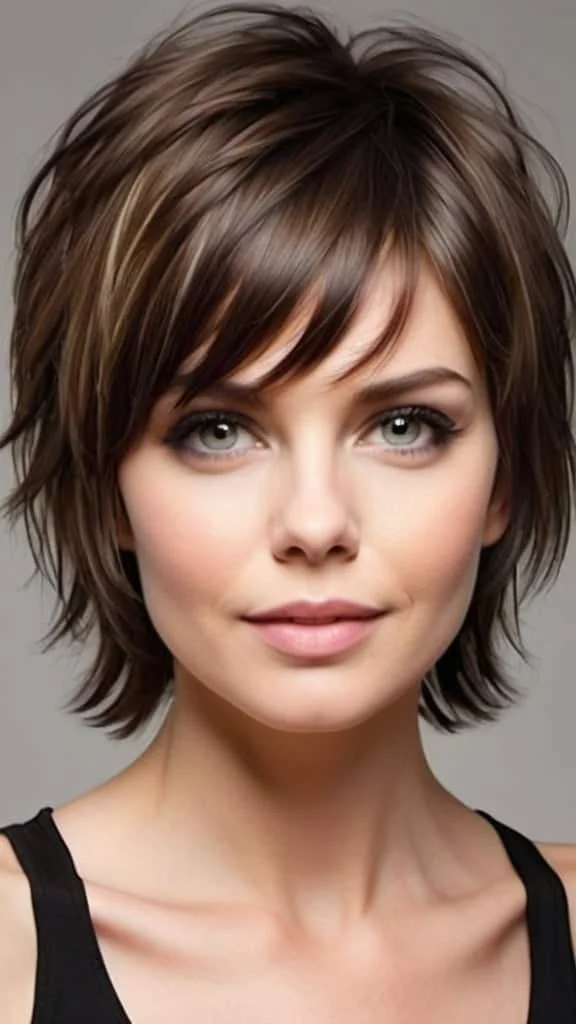 Neck-Length Shag Hairstyle Short Hairstyles for Fine Hair