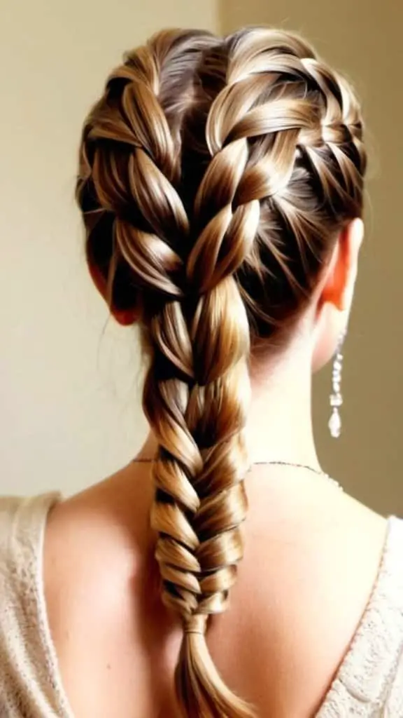 One-Sided French Braid Prom Hairstyles for Long Hair