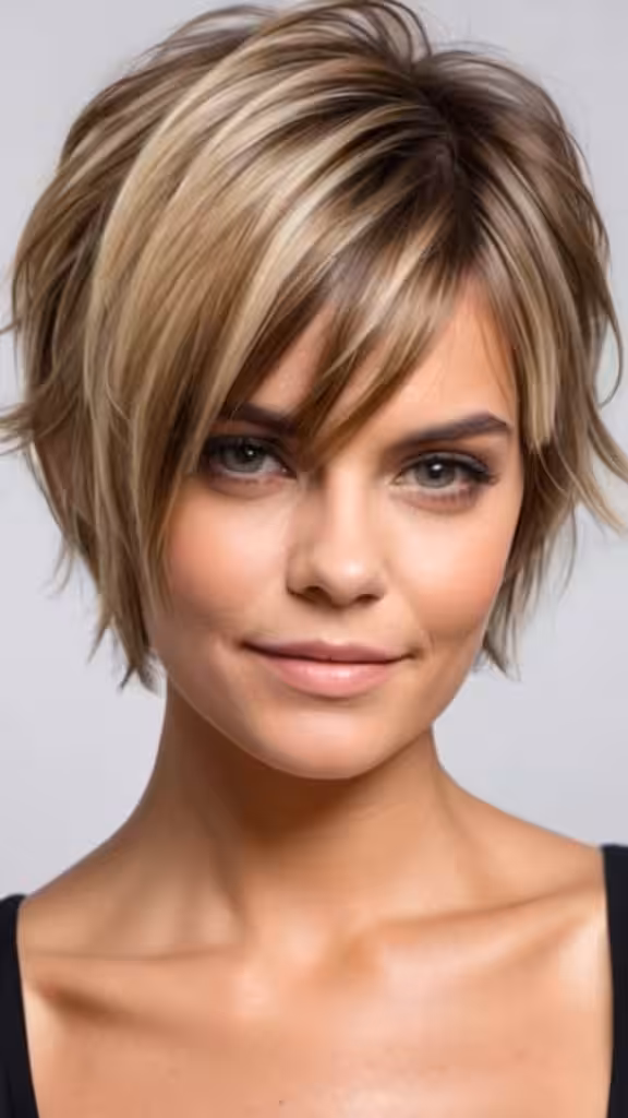 Partial Blonde Balayage Shag Balayage Short Hair Looks