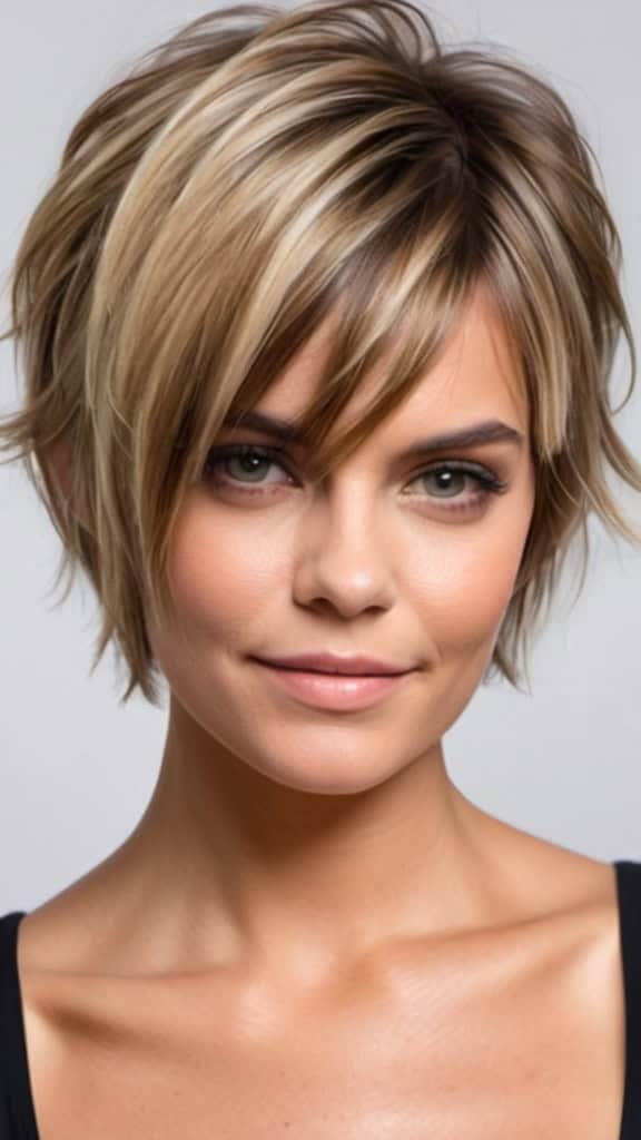 Partial Blonde Balayage Shag Balayage Short Hair Looks