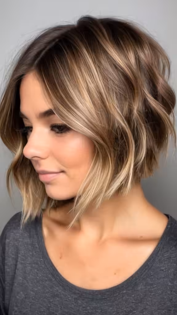 Piece-y Bronde Balayage Balayage Short Hair Looks