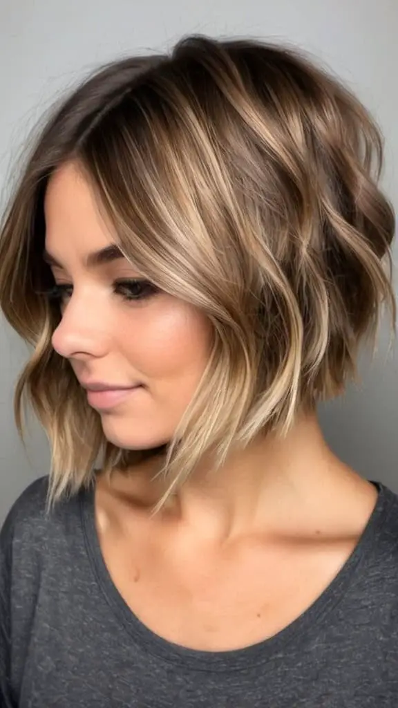 Piece-y Bronde Balayage Balayage Short Hair Looks