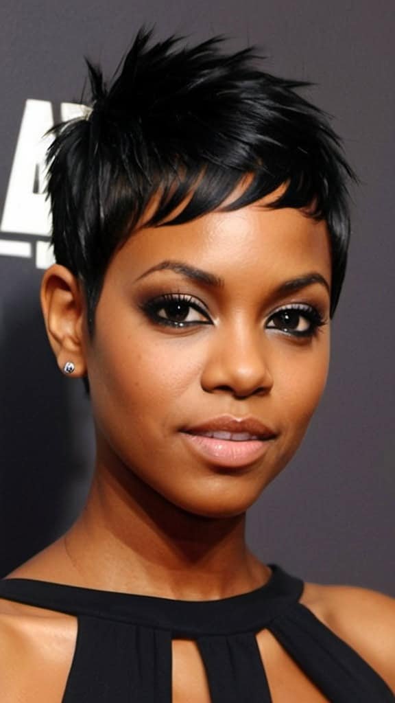 Pixie Spikes Short Hairstyles for Black Women