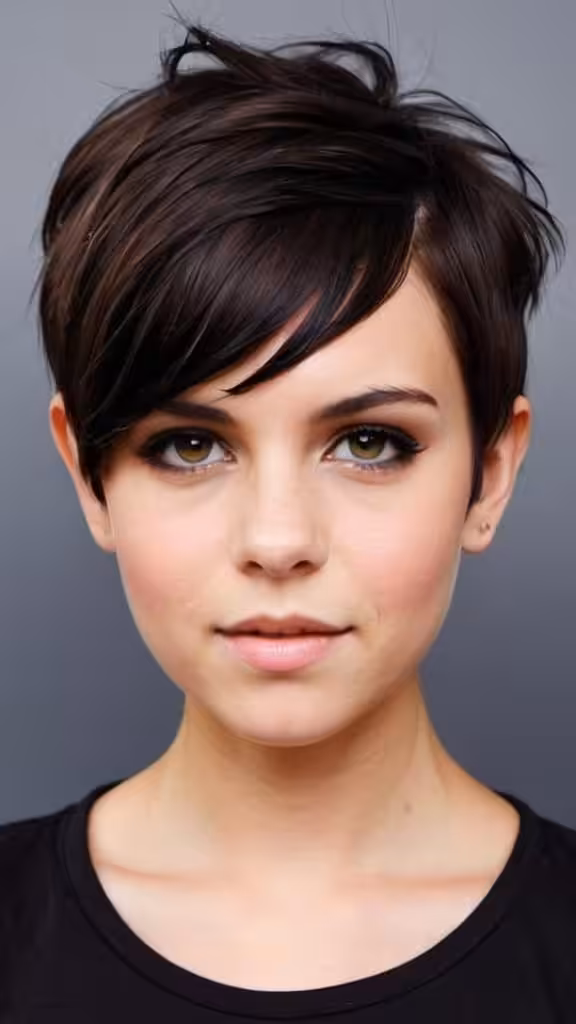 Pixie with Asymmetrical Bangs Pixie Haircuts for Thick Hair