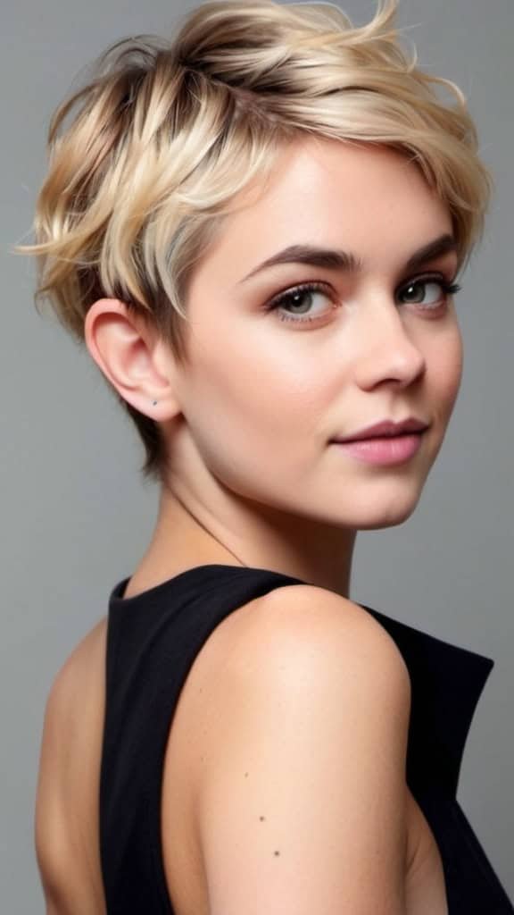 Pixie with Cropped Sides Short Wavy Hairstyles