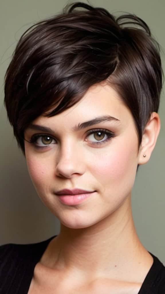 Pixie with an Undercut Short Haircuts for Thick Hair