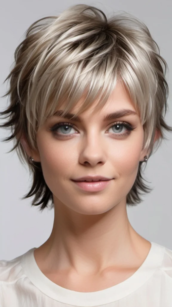 Platinum Shag Short Shag Hairstyles