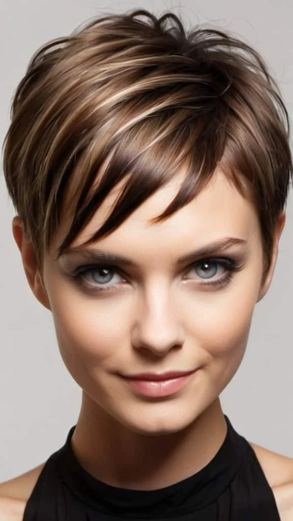 Point Cut Short Hairstyles for Fine Hair