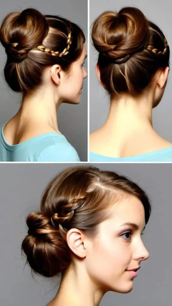 Pretzel Side Bun Casual Updos for Long Hair