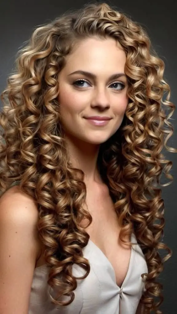 Pulled Over Long Curly Hair Long Curly Hairstyles