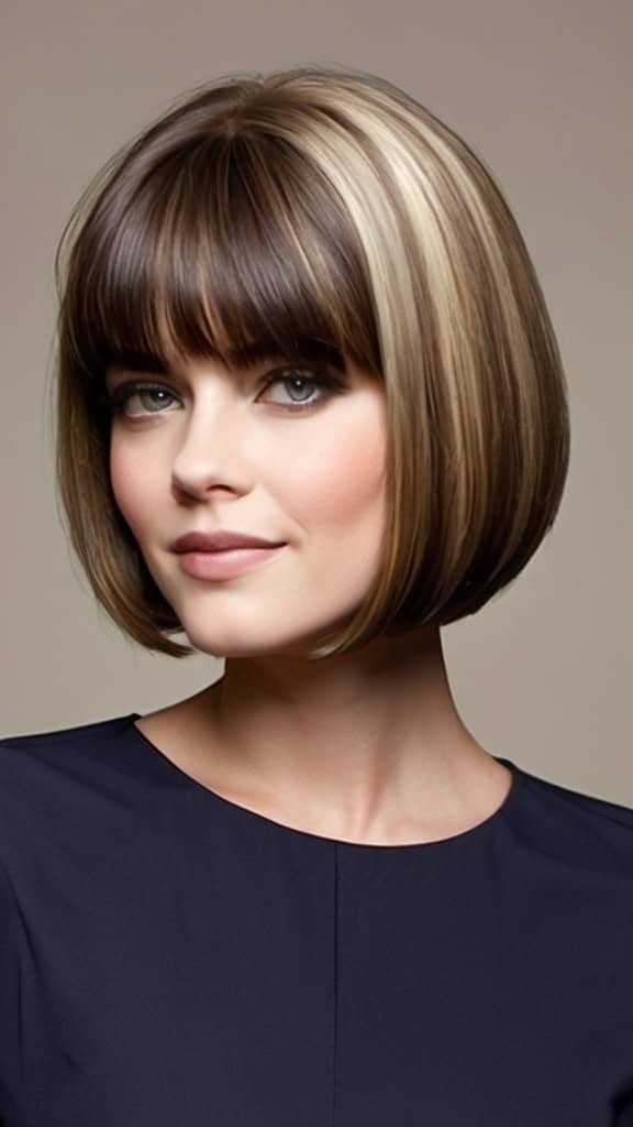 Rounded Bob Chin Length Hairstyles