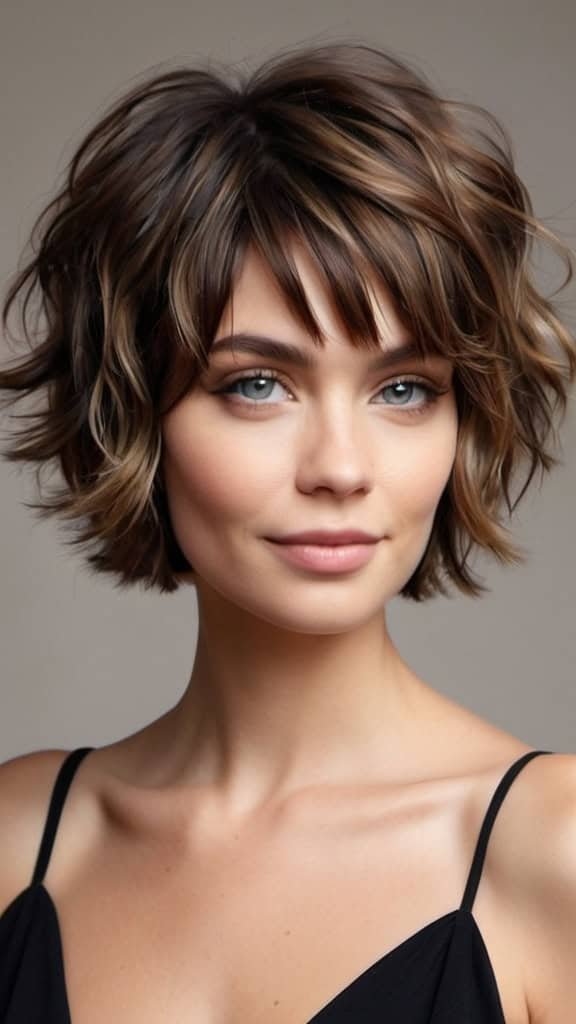 Shag Bob Short Wavy Hairstyles