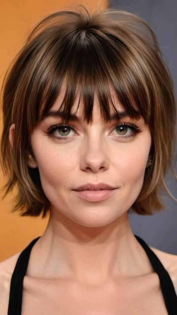 Shag with Choppy Bangs Long Shag Haircuts