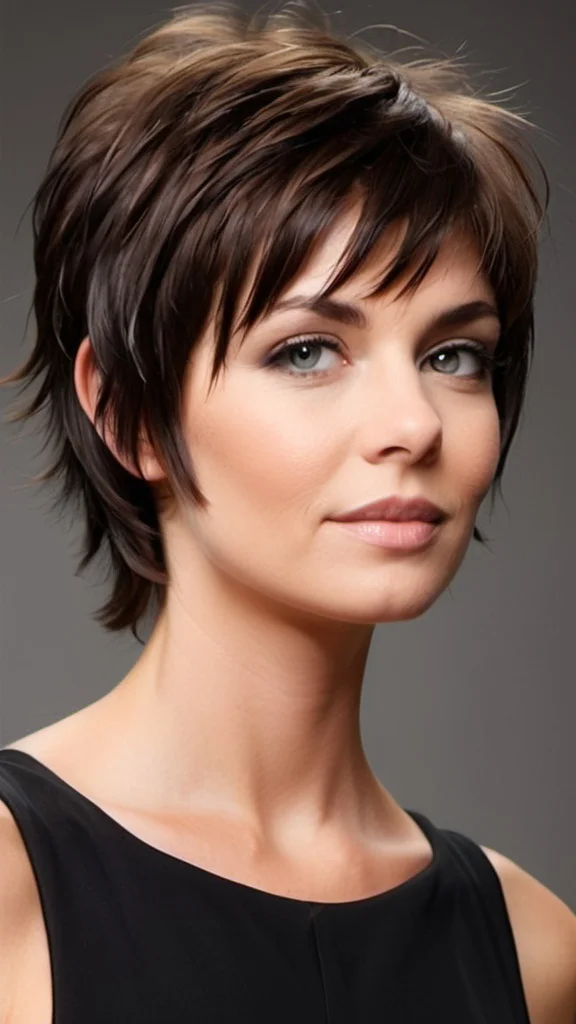 Short And Sleek Shag Short Shag Hairstyles