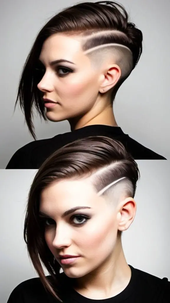 Short Asymmetrical Undercut women undercut hairstyle