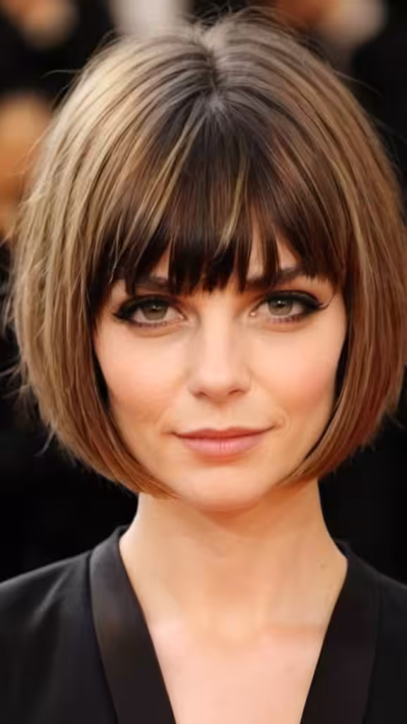 Short Bob with Long Bangs Short Hair with Bangs