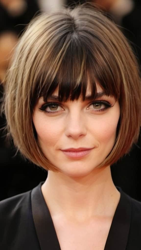 Short Bob with Long Bangs Short Hair with Bangs