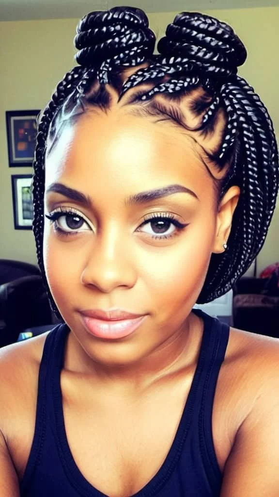 Short Box Braids Natural Hairstyles for Short Hair