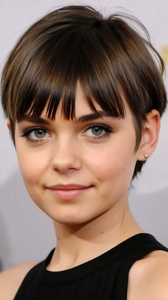 Short Cropped Cut with a Fringe Short Hairstyles for Girls of All Ages