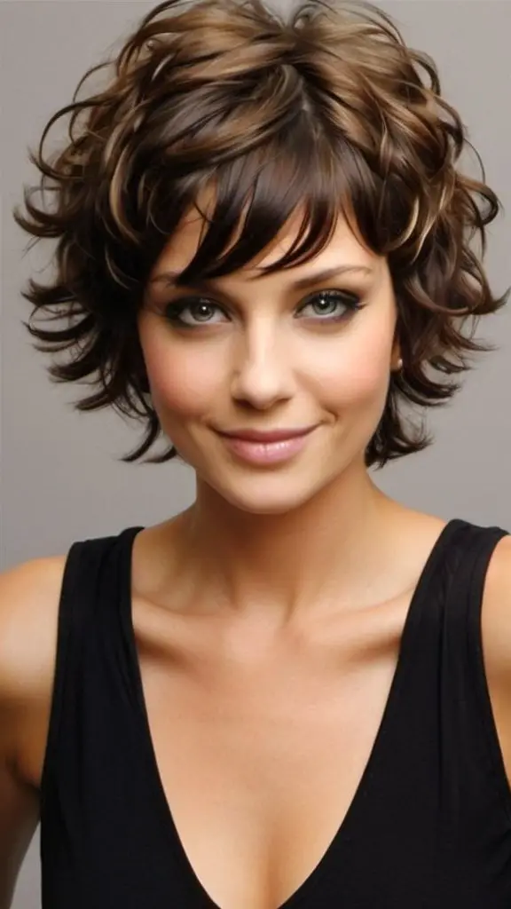 Short Curly Shag Short Haircuts for Thick Hair