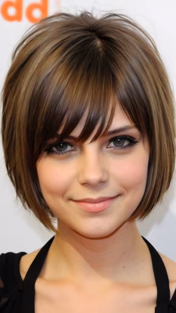 Short Hair with Long Side Bangs Short Hairstyles for Girls of All Ages