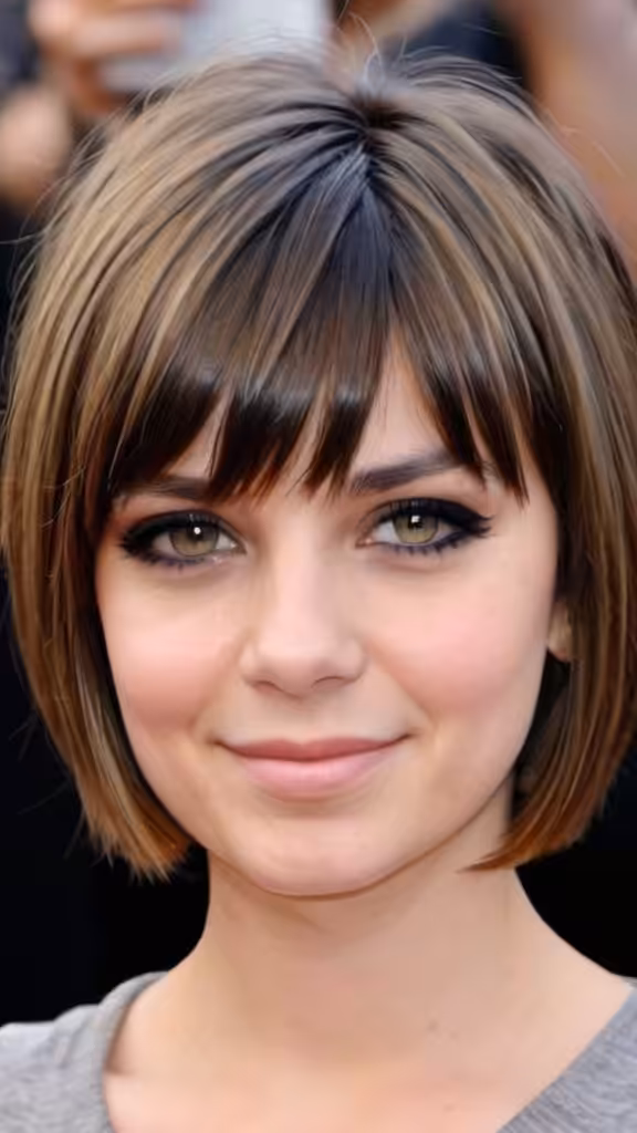Short Hair with Sweeping Bangs Short Hairstyles for Girls of All Ages