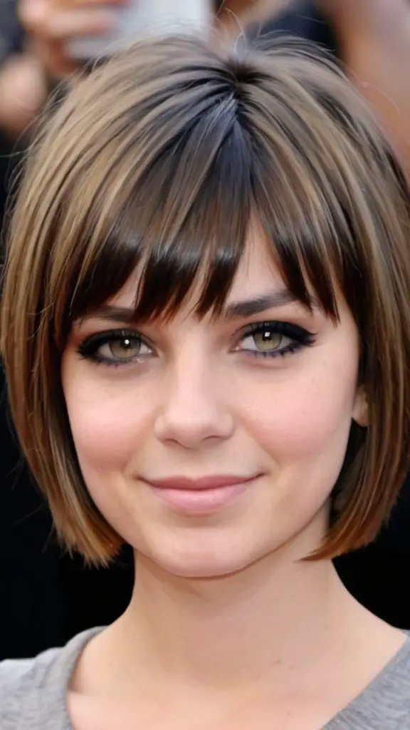 Short Hair with Sweeping Bangs Short Hairstyles for Girls of All Ages
