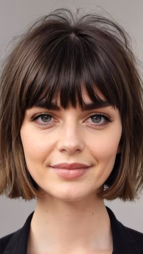 Short Haircut with Curtain Bangs Short Hair with Bangs